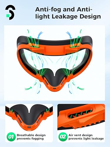 Miniatura 2 de Facial Interface for Quest 2, SOOMFON Face Pad Compatible with OculusMeta Quest 2, Face Cushion with 2 Replacement Pads Soft Face Pads Anti-Light