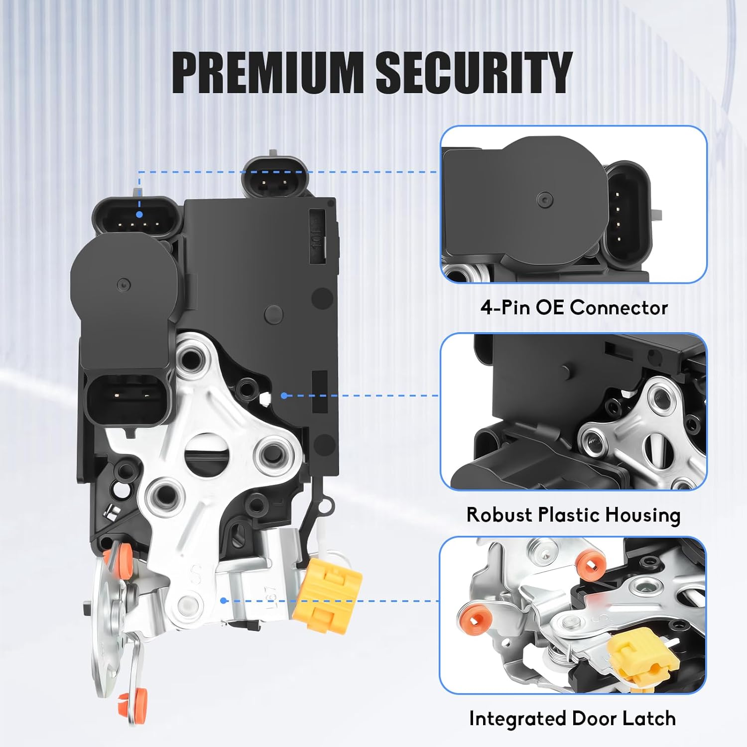 Front Left Driver Side Door Lock Actuator Fit for Chevy Silverado Avalanche Suburban Tahoe GMC Sierra Yukon Cadillac Escalade 00 2001 2002 2003 2004 2005 2006 07 Replaces 15053681 15110643 931-318