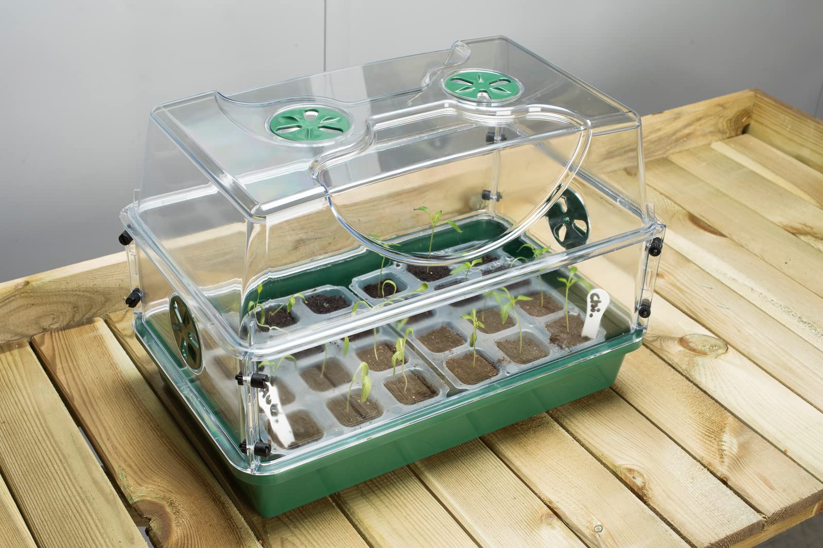 EarlyGrow MPL50119 propagador mediano a prueba de roturas con juegos de extensores de altura (mediano con un juego de extensor)