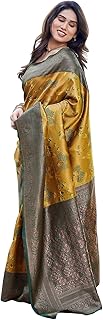 Yashika Women's Banarasi Kanjivaram Art Silk Saree Set with Blouse |saree for Women | Saree | New Sari | Latest Saree
