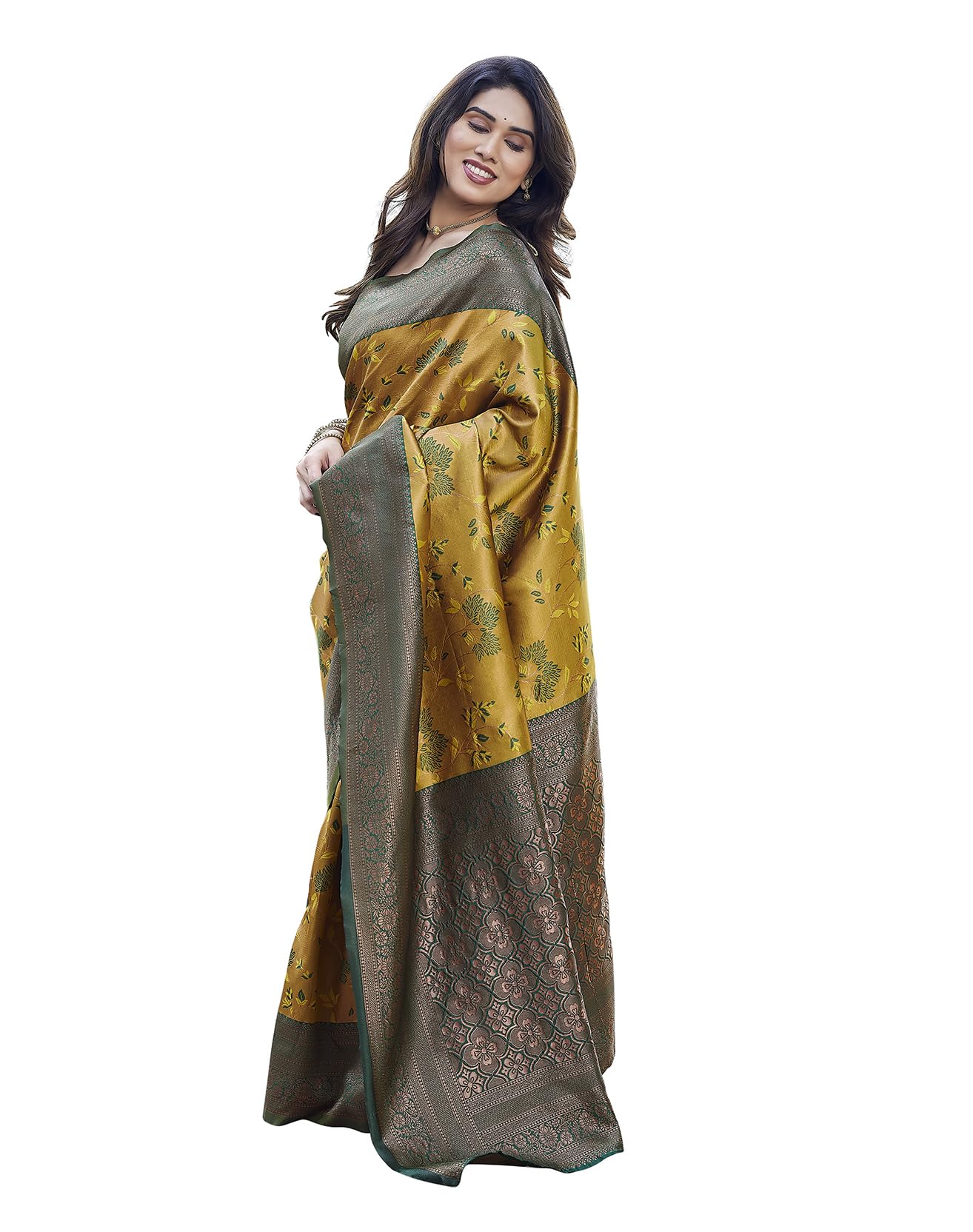 yashika Women's Banarasi Kanjivaram Art Silk Saree Set with Blouse |saree for Women | Saree | New Sari | Latest Saree-picture-17