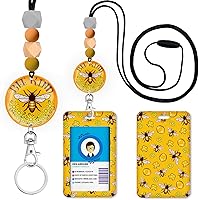 Vista 40 de Cordones arcoíris para profesores para tarjetas de identificación y llaves, lindo cordón de silicona con cuentas separables para mujeres