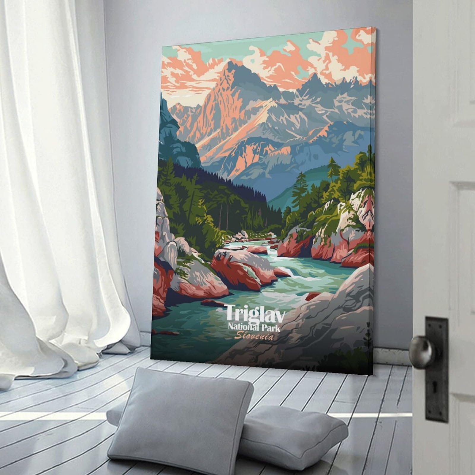 Junmoney Triglav National Park, Slovenia Room Decor Wall Art 08x12inch(20x30cm), for Entrance Spaces, Stair Walls Or Halls, A Neat Decor Update for Hallways