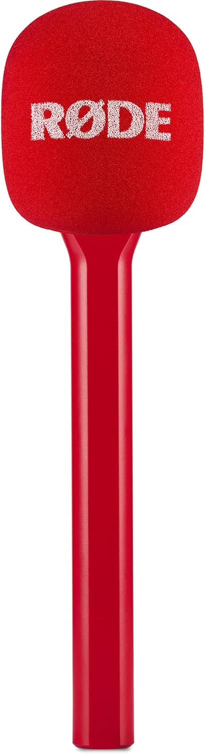 Rode Wireless GO (Gen 3) Compact Wireless Microphone System (Red) with 2X Red Interview GO Handheld Adapters