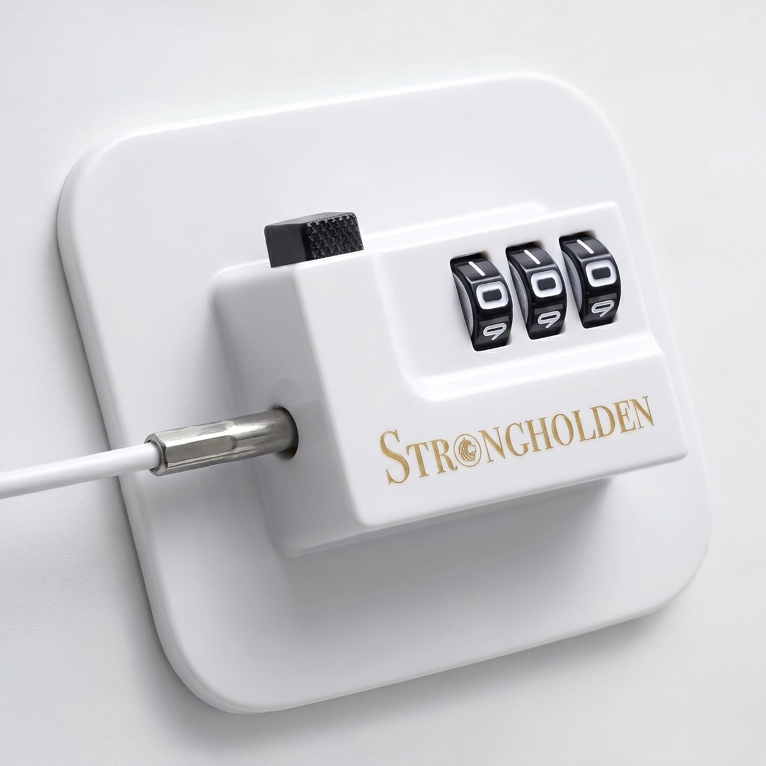 Fridge Lock Combination, Refrigerator Lock for Kids, Fridge Locks for Kids - Take Care of Your Family with Freezer Lock by Strongholden - No Keys Needed (White & Square)