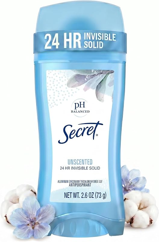 Antitranspirante e desodorante sólido invisível sem fragrância Secret Original, 73 g, Pacote com 12