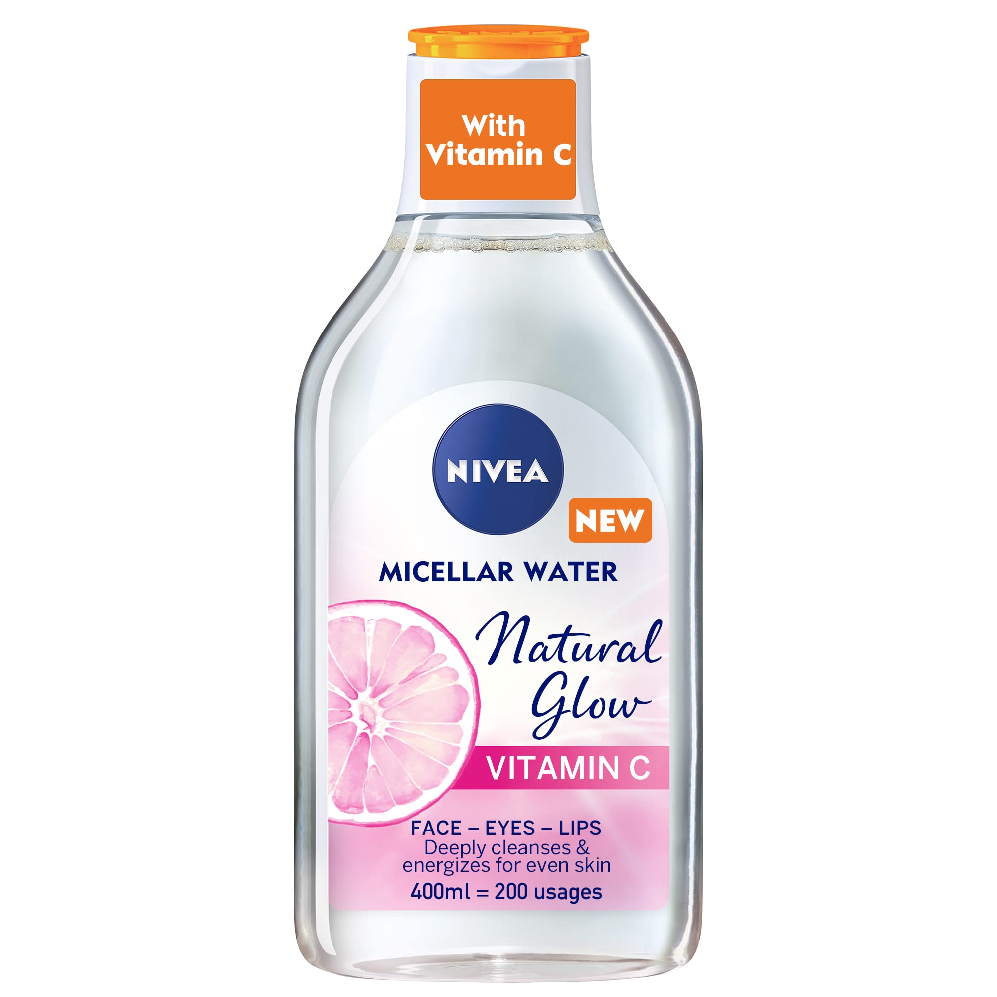 NIVEAFace Micellar Water Makeup Remover, Natural Glow with Vitamin C, 400ml