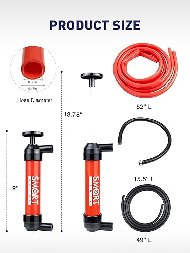 Miniatura 2 de SMART JERRY - Bomba de transferencia de fluidos automotriz, bomba de transferencia de aceite, sifón de bomba de mano, bomba de combustible manual