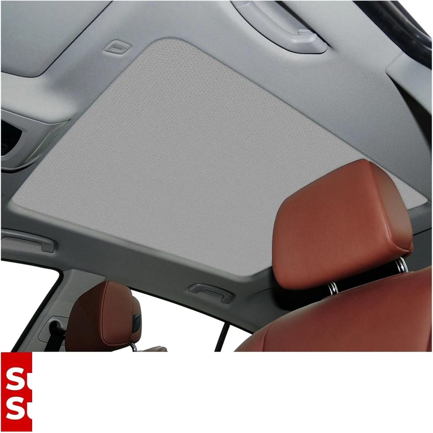 Car Panorama Sunroof Sunshade Curtain Cover Assembly Compatible For BMW 5 Series GT5 F07 535i 550i 2010-2017 2011 54107237591 54107237592(2PCS Black)