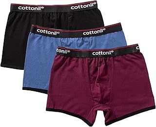 بوكسر قطن للارتداء اليومي للرجال من قطونيل - عبوة من 3 قطع