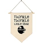 Twinkle Twinkle Little Star - Canvas Hanging Flag Banner Wall Sign Decor Gift for Baby Kids Boy Nursery Teen Room Front Door - Star Wars Quotes