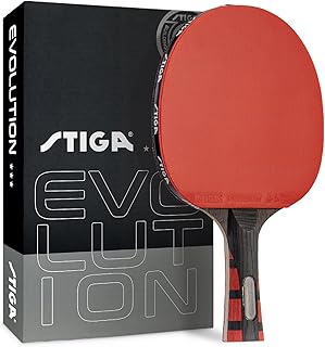 Raquete de tênis de mesa de nível de desempenho Evolution STIGA feito com borracha aprovada para torneios, multi, 1 Racket