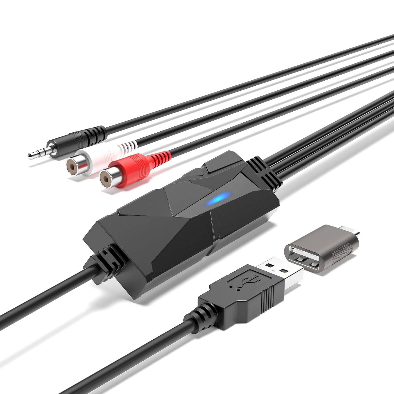 DigitalLife AuralynX USB C Audio Capture Device Card | Convert Cassette Audio to MP3 via RCA or 3.5mm Input, Compatible with PC/Mac/Linux, for Content Creators and Educators