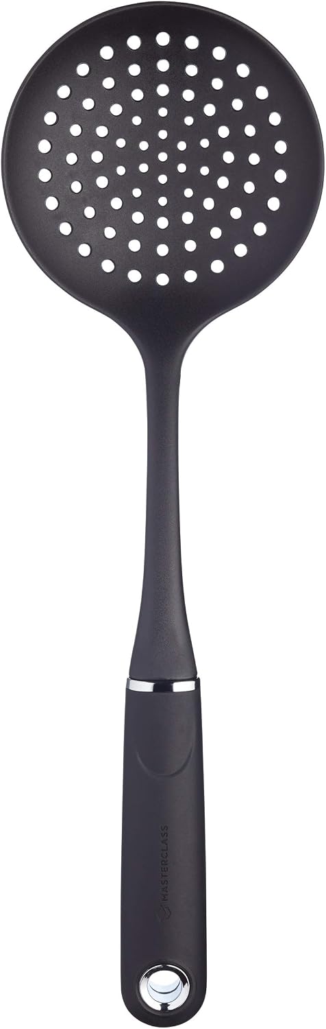 MasterClass Skimmer Spoon, Nylon Skimmer Wift, Non Stick Safe Soft Grip Handle, 36cm, Carded, 36 cm