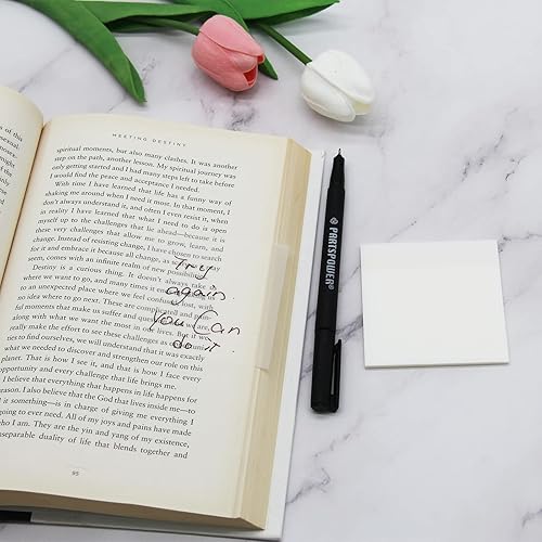 Miniatura 5 de 200 hojas de notas adhesivas transparentes, 3 x 3 pulgadas, notas adhesivas transparentes para leer notas de escritura, marcadores de libros,