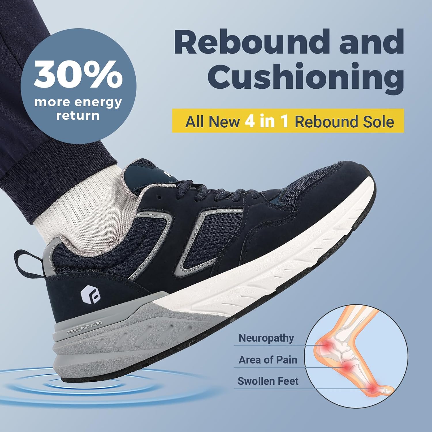 FitVille Extra Wide Walking Shoes Men's Wide Width Martinique