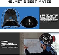 Vista 6 de Casco de seguridad para casco duro y protección para los oídos, aprobado por ANSI Z89.1, kit de casco de trabajo ligero ventilado, casco