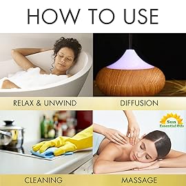 Sun Essentials Oils - 4 oz Eucalyptus Essential Oil with Dropper for Diffuser, Skin, Aromatherapy Massage, Humidifier, Scent for Candle, Lotion & Soap Making at Home, Fragrance for Room