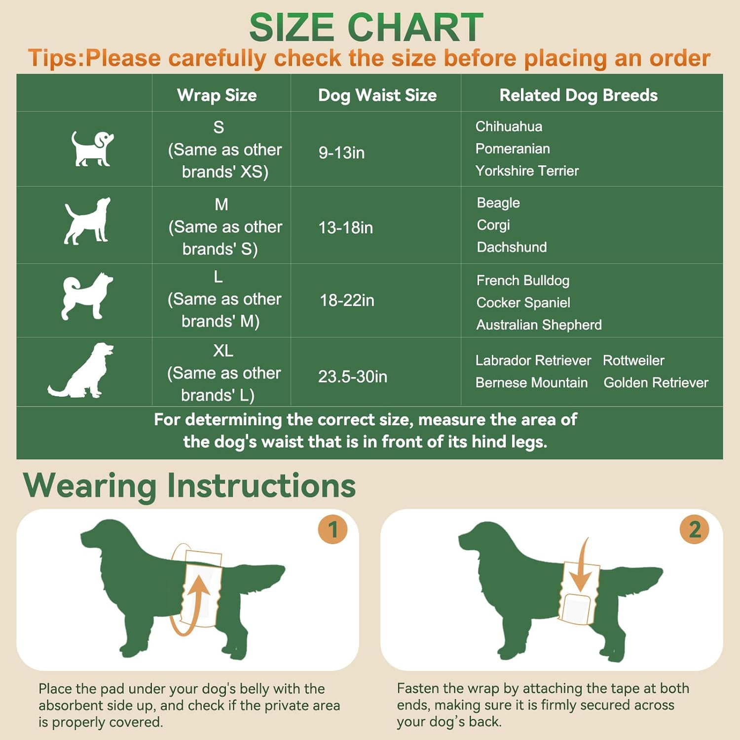 Dog Diapers Male,50 Count X-Large Adjustable Male Dog Diapers Disposable,Dog Belly Bands for Doggie & Puppy,Male Dog Wraps,Super Absorbent & Wetness Indicator(XL Same as Other Brands' L)