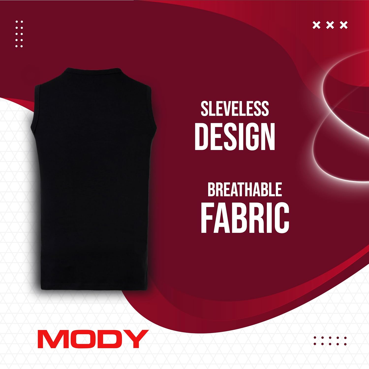 Mody Men's Tank Top 3-Pack, Crew Neck Mens Undershirt, Tank Tops Men, Muscle Shirts Men, Cotton Men's Workout Shirts - Image 3