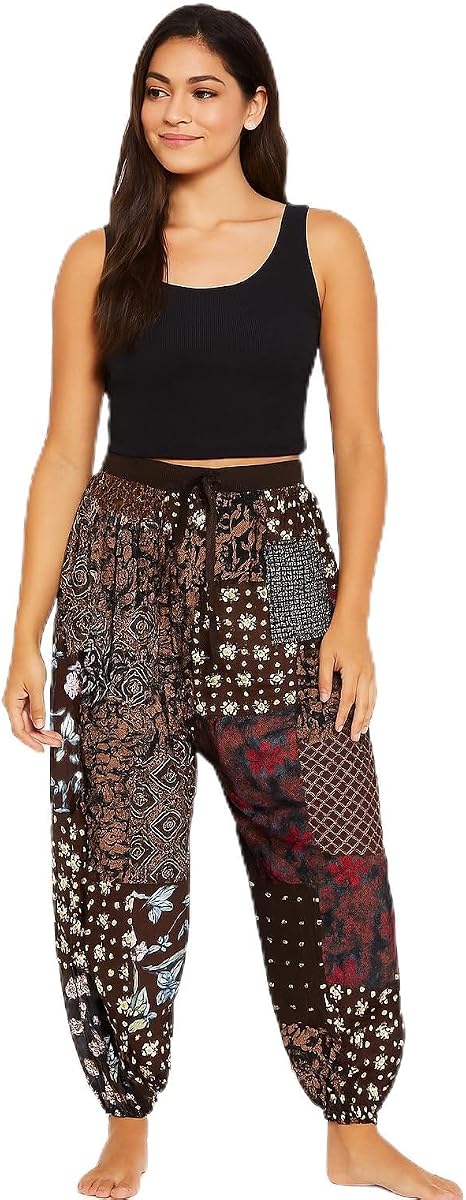 Boho Pants for Women - Hippie Pants for Women Boho Joggers, Bohemian Flowy Hippie Clothes Yoga Pants