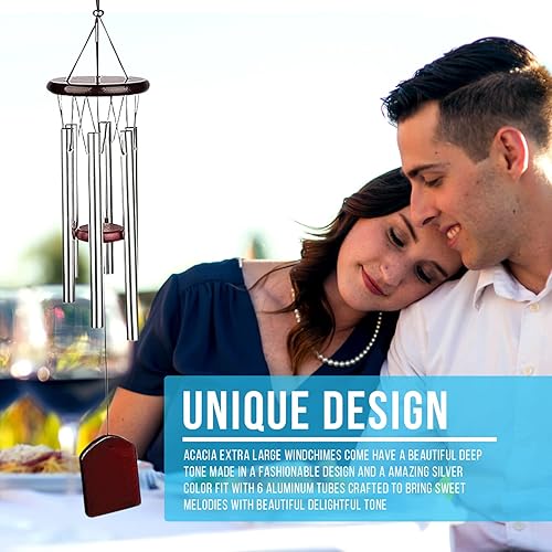 Miniatura 5 de Sympathy Campanillas de viento para espacio exterior, campanillas de viento de aluminio de 25 pulgadas para exteriores, campanillas de viento