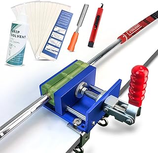 Crestgolf Golf Repair Kit Drill-Free & Drill Installation for Regripping Golf Clubs, Inlcudes 13PCS Grip Tapes, Hook Knife, Solvent, Grip Tape Remover and Aluminum Vise Clamp for Home or Workshop