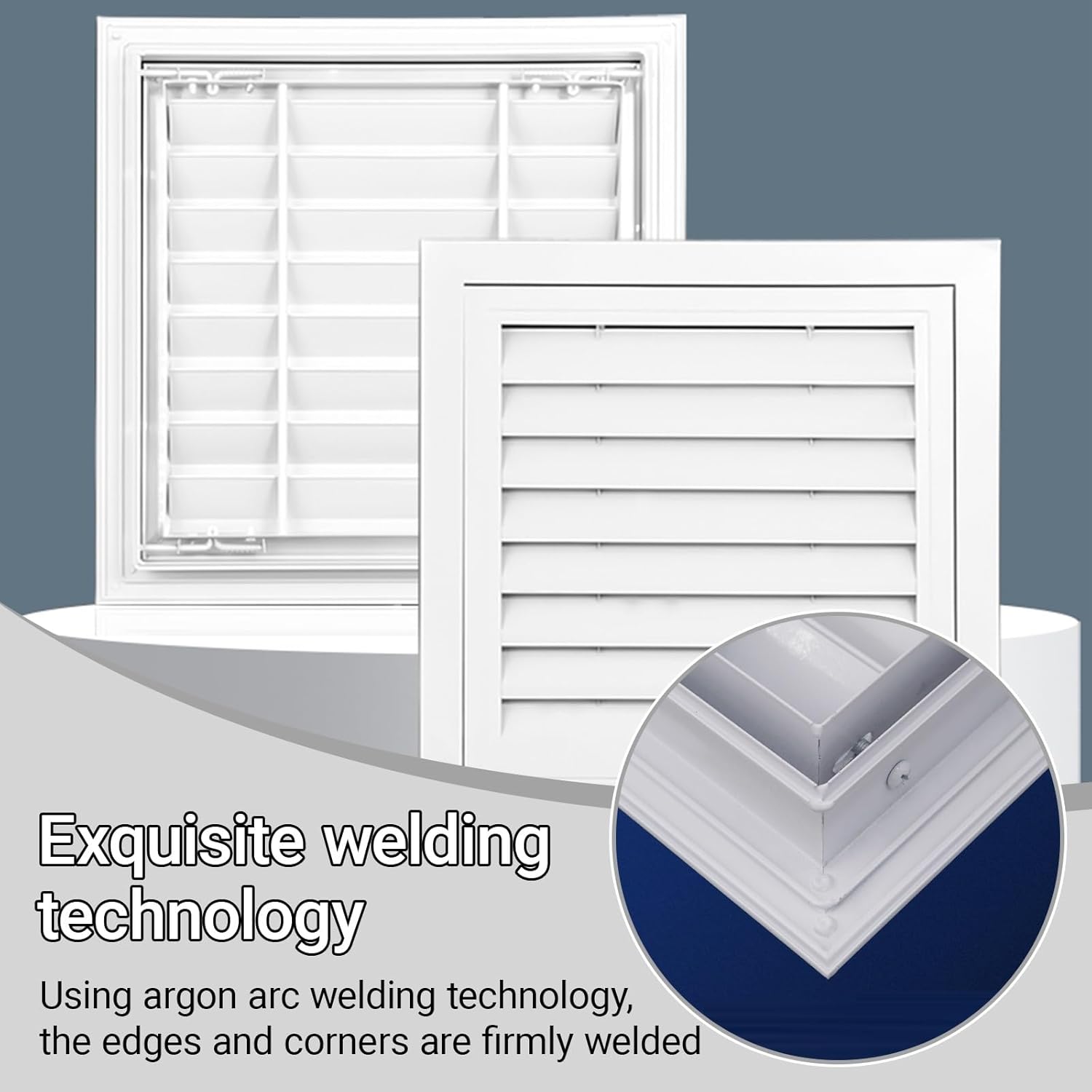 Aluminium Frame Access Panel Shutter with Vent,Rectangular Ceiling Wall Access Panel with Dustproof Mesh,Easy to Install Metal Service Shaft Hole Box,for Decoration of Hidden Lines and Pipes