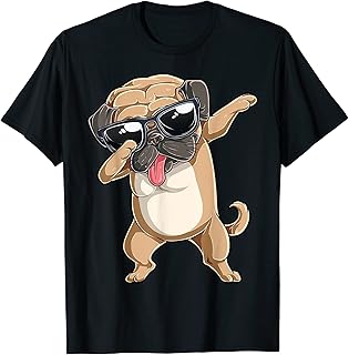 Dabbing Pug T shirt Dog Lover Kids Boys Girls Dab Dance Gift T-Shirt