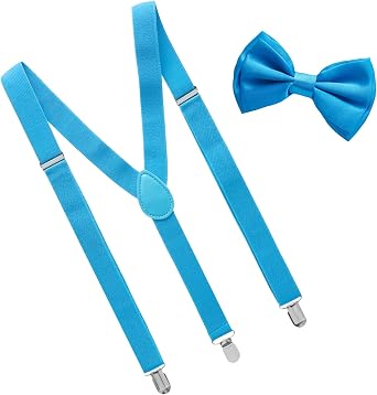 Bow Tie and Suspenders for Men, Adjustable Derby Wedding Gatsby Costume Mens Bow Ties and Suspenders Bowtie Bretelles for Men