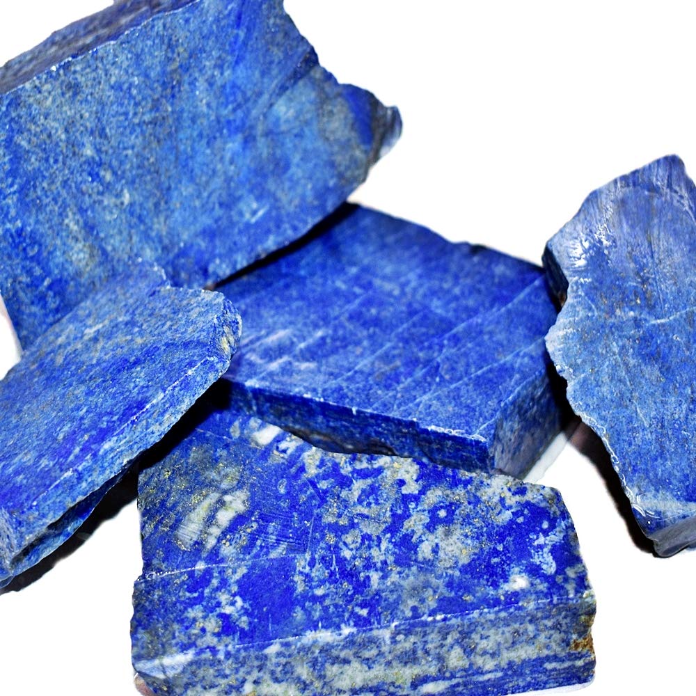 Natural Lapis Lazuli (2 Piece)Crystal Raw Healing Stone for Positive Energy Balance & Protection Manifestation Lapis Lazuli Gemstone Deep Blue Crystal for Chakra Healing Deep Blue Healing Stone