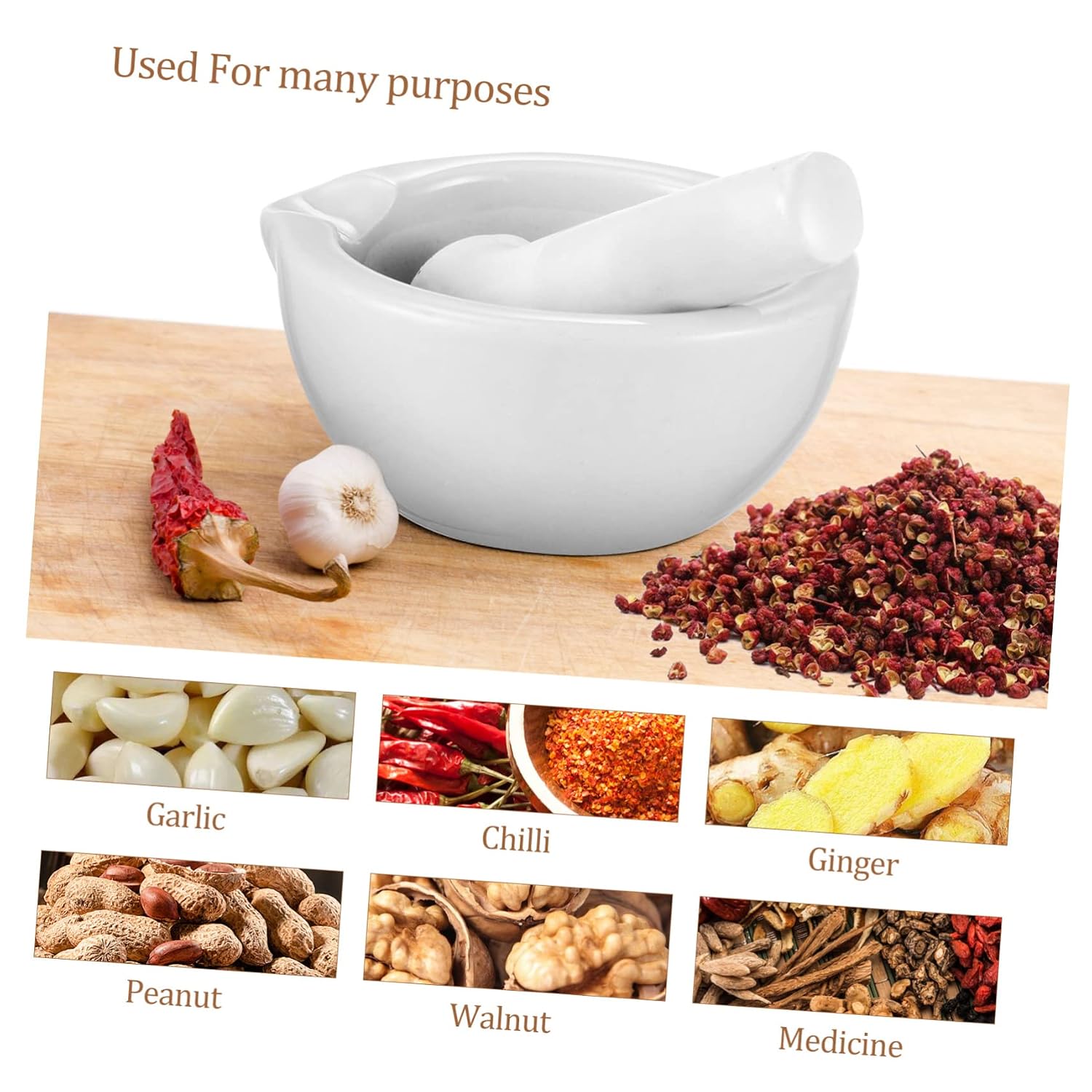 2sets Mini Mortars and Pestles for Kitchen Laboratory Pharmacy Easy to Use and Clean
