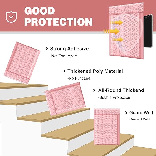 Miniatura 21 de Famagic Sobres de burbujas de 6 x 10 pulgadas, 25 bolsas de envío de color verde menta, elegantes bolsas de embalaje para pequeñas empresas, sobres