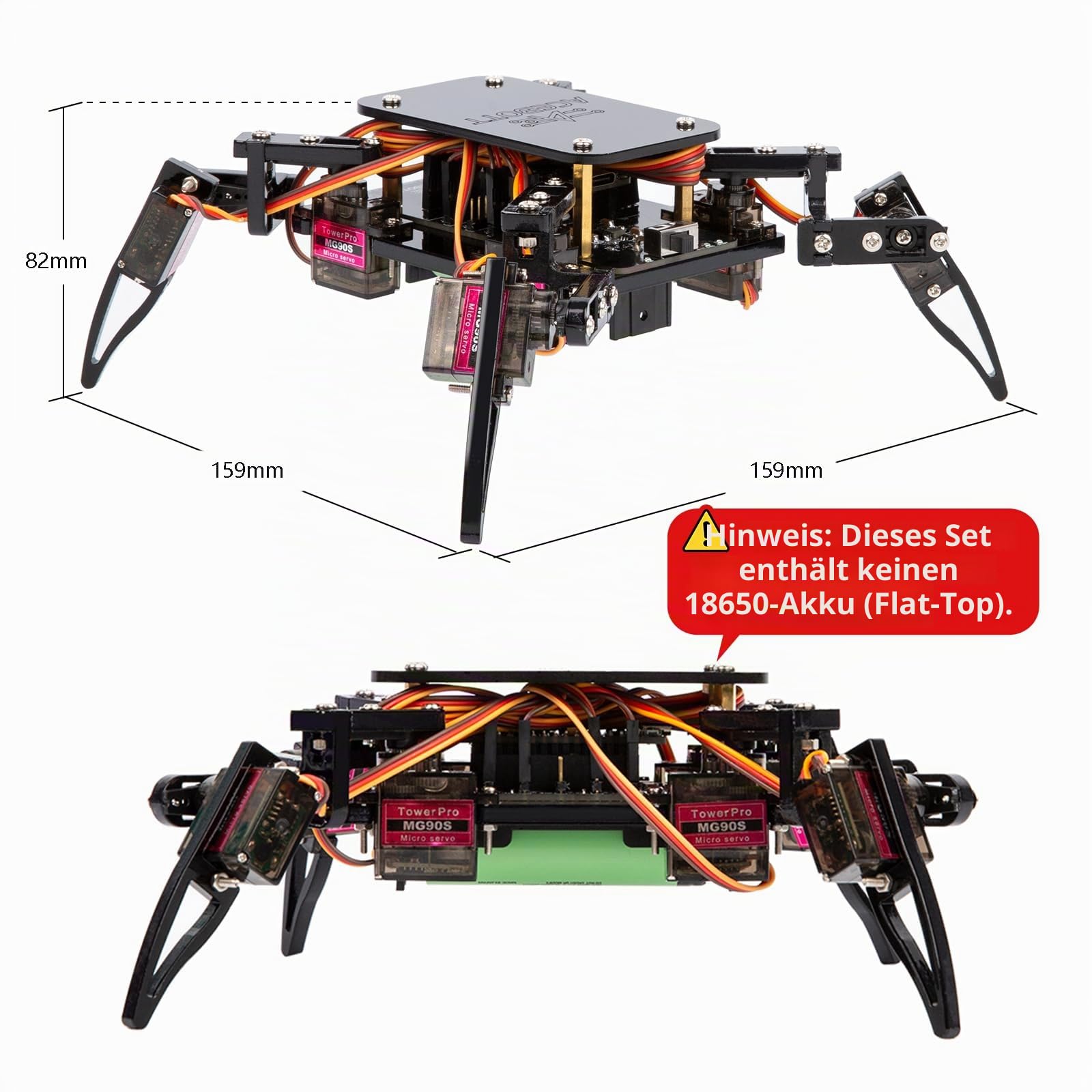 STEM Robotics Science Kits für Erwachsene, ESP8266 Spider Robot Building Kit, App-Fernbedienung, Walking Crawling Fun Lernspielzeug für 12+ Jahre alte Jungen, Mädchen, Teenager, einzigartige Geschenke