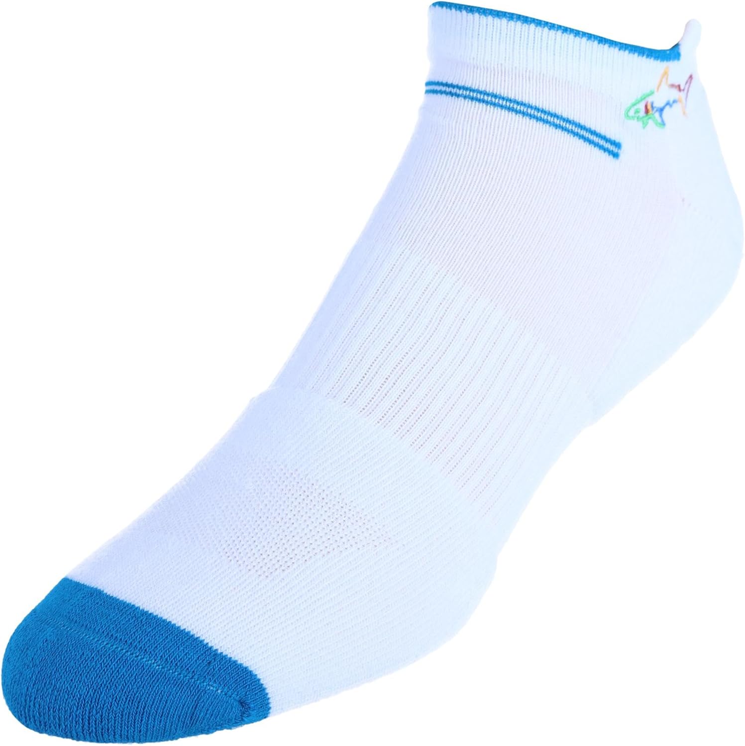 Greg Norman Men's Performance 2 Pack Socks White/Blue One Size Fits All