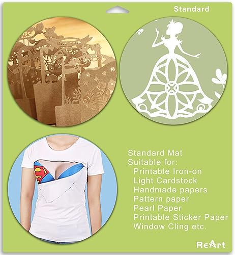 Miniatura 3 de ReArt Alfombrilla de corte estándar de 12 x 24 pulgadas, 3 paquetes y 12 x 12 pulgadas, 5 paquetes