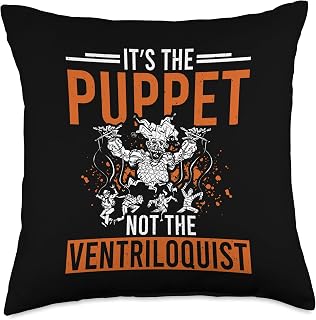 Ventriloquist Accessories Adults Puppets Lover Puppeteer Throw Pillow
