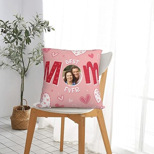 Miniatura 4 de Fundas de almohada personalizadas con la mejor mamá de todos los tiempos, carga la imagen de mamá, funda de almohada personalizada para el día de la