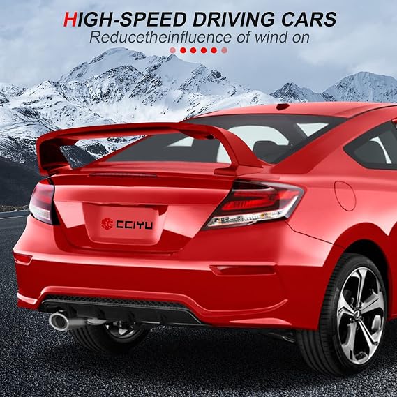 cciyu Rear Spoiler for Honda for Civic 2012-2015
