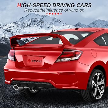 cciyu Rear Spoiler for Honda for Civic 2012-2015
