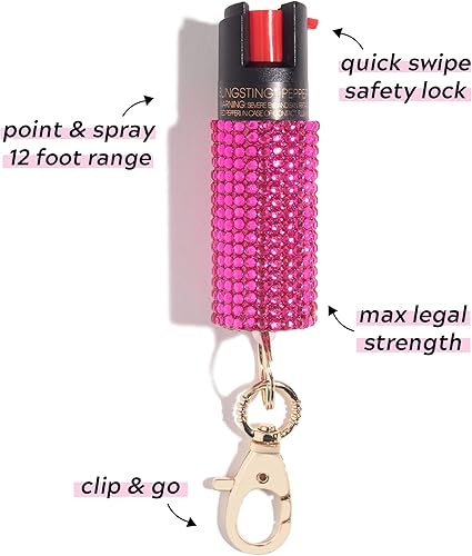 Miniatura 2 de BLINGSTING Self Defense Kit - Professional Grade, Maximum Strength Pepper Spray with UV Marking Dye & Personal Safety Alarm