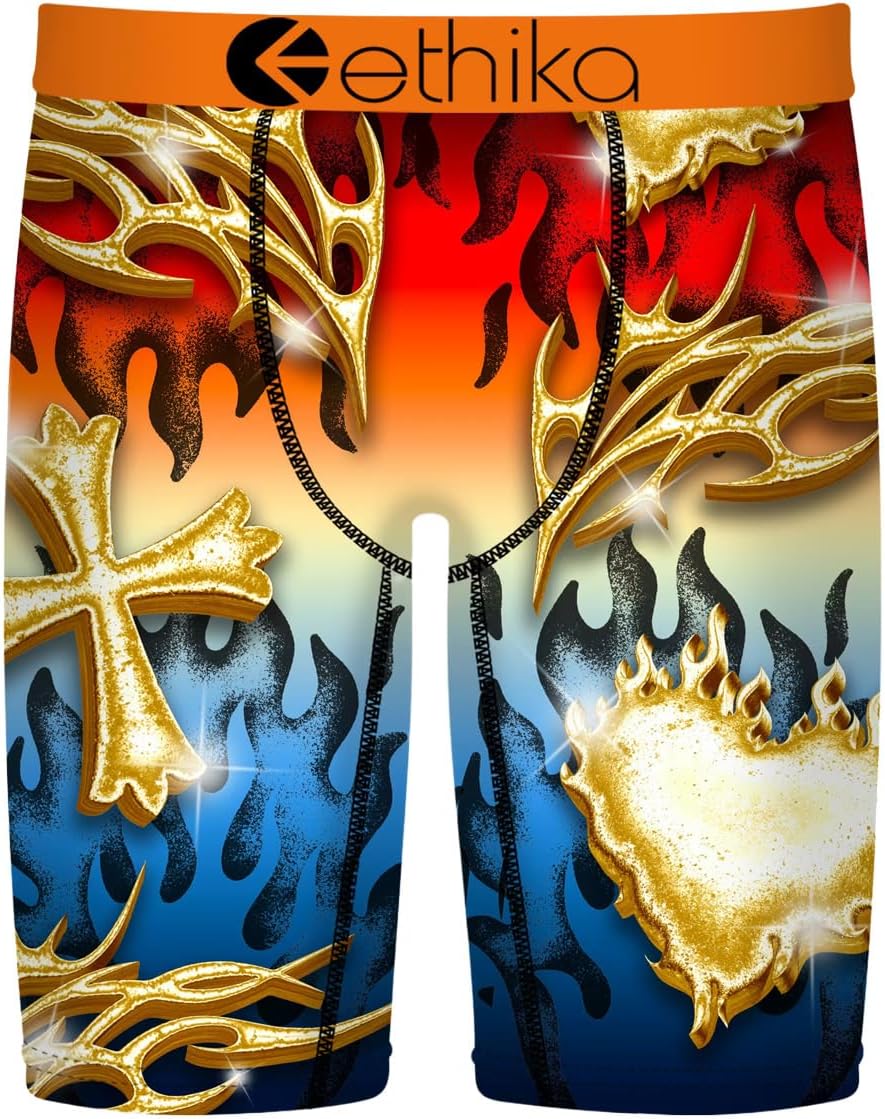 Ethika Boy's Staple Boxer Briefs, Soft 4-Way Stretch, No Ride-Up Fit - Cold Hearts