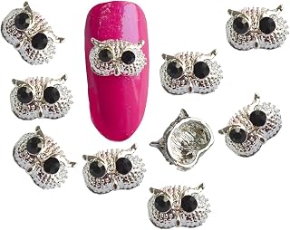Owl Collection (Owl 3D Nail Art Gems c3 Pack of 10)