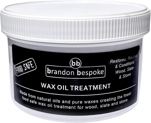 Wax Finishing Treatment (Food Safe) - Chopping Board Wax - 350ml - Wax Oil Treatment - Brandon Bespoke - for Wood Slate & Stone