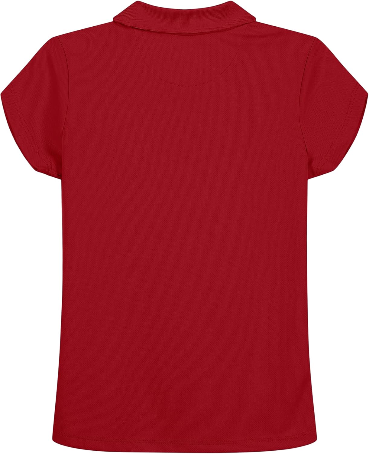 Nautica Girls School Uniform Short Sleeve Polo Shirt, Button Closure, Moisture Wicking Performance Material, Shirring Detail - Image 2