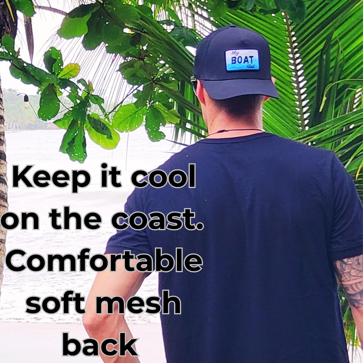 My Boat Hat - Modern Boat Captain Trucker Hat for River, Lake, & Ocean Boaters | Perfect Boating Accessory for Men or Women