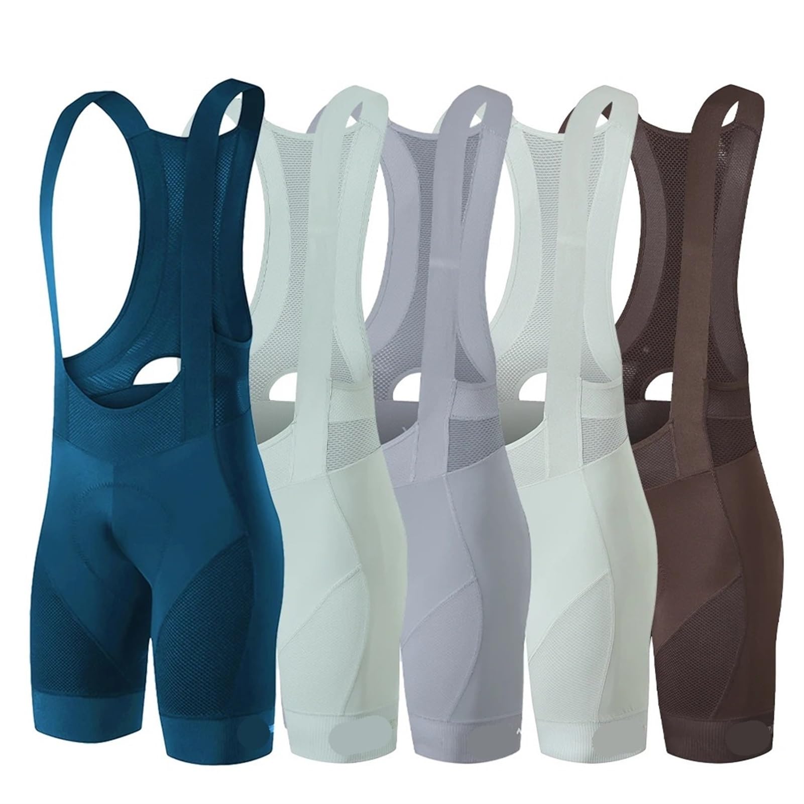 Culotte Ciclismo Hombre Culotte con tirantes for hombre Pro Team, ropa de verano for exteriores, transpirable, for deportes de ciclismo, mallas, culotte con tirantes azul y gris, 6 horas Ropa Ciclismo