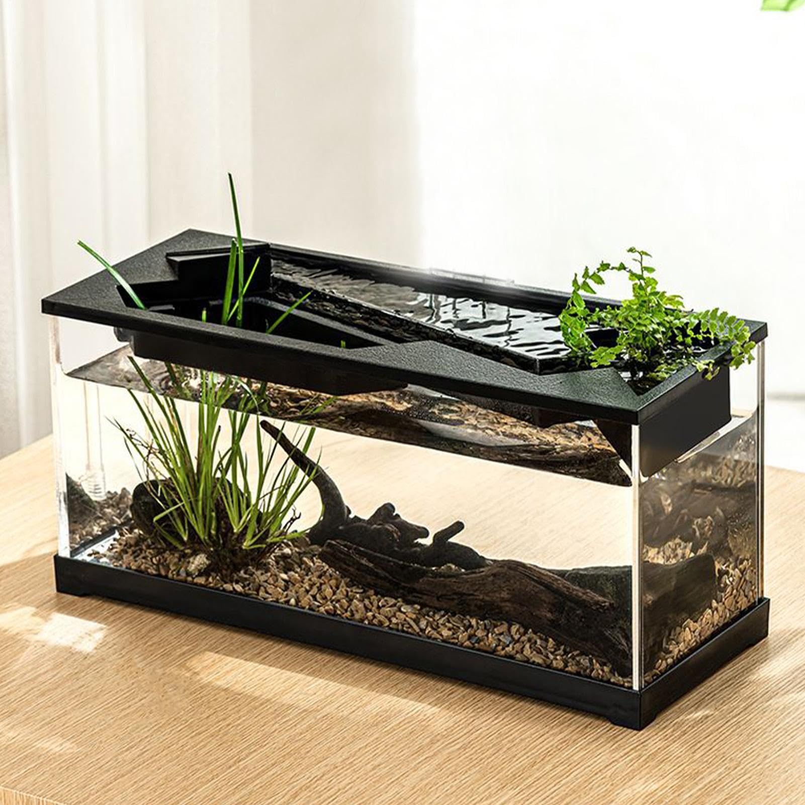 Desktop -Fischtank, Fischtank Acryl Clear Desk Aquarium mit Filter | Fischtank -Starter -Kits mit Luftpumpe für Tischplatten, Wohnzimmer, Studio, Zuhause