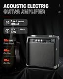 Donner Acoustic Electric Guitar Full Size Kit for Beginner Intermediate with Amplifier Capo Pick Tuner Strings Strap - 41 Inch