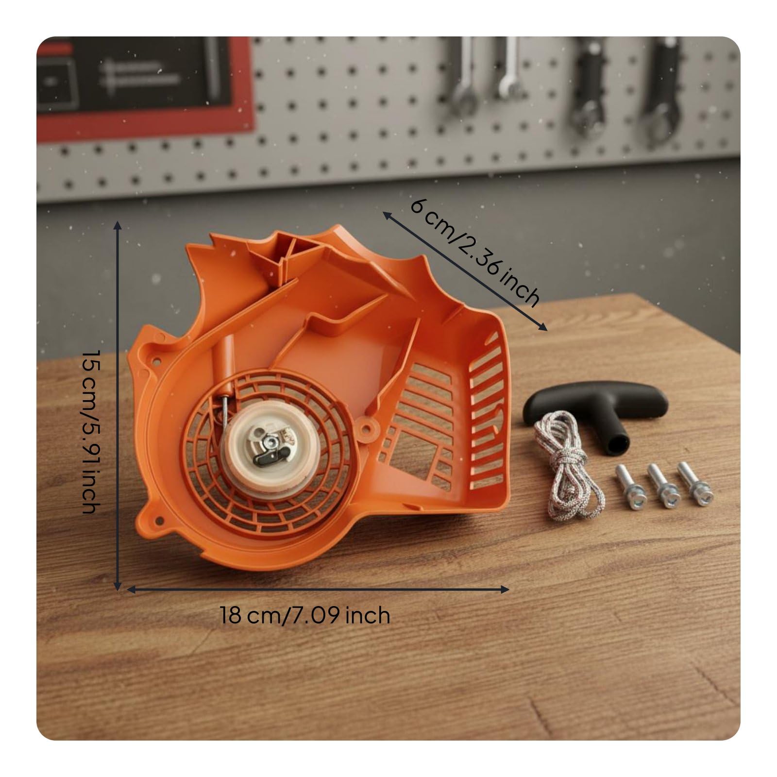 Blower Starter Recambio para Soplador Mecanismo de Arranque Agarre Ergonómico Componente Adecuado para Talleres de Reparación Mantenimiento Domiciliario Jardinería Exterior Bricolaje